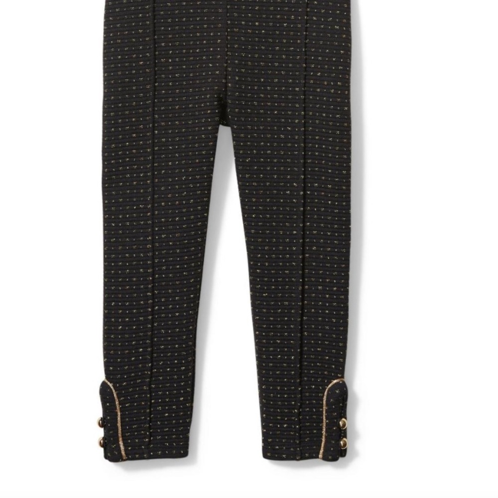 DOT JACQUARD BUTTON CUFF PANT